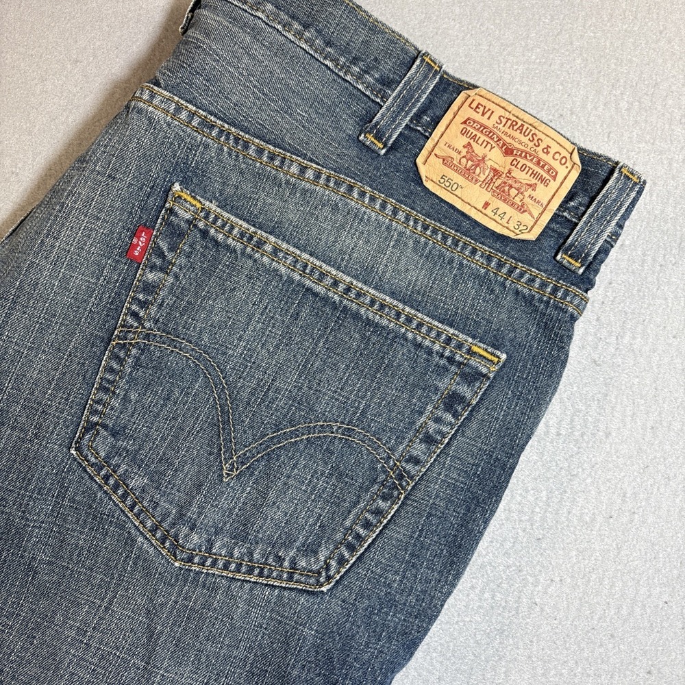 Levis 550 Jeans Mens Size 44x32 Relaxed Fit Blue Cotton Denim‎ Y2K 90's Baggy